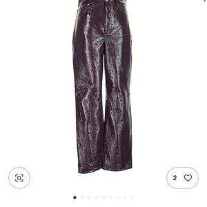 Express Modern Straight Super High Rise Shiny Pants